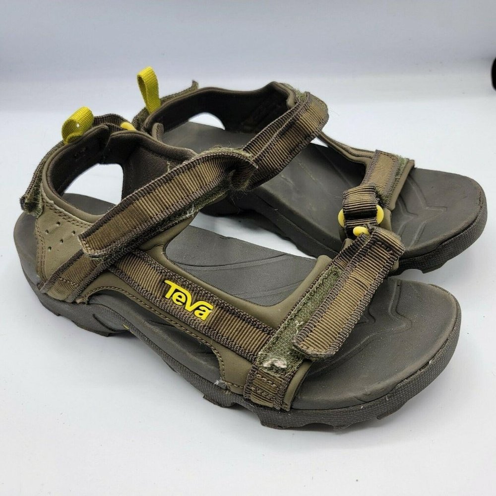 Teva Boys Tanza 1093489Y Olive Brown Adjustable St